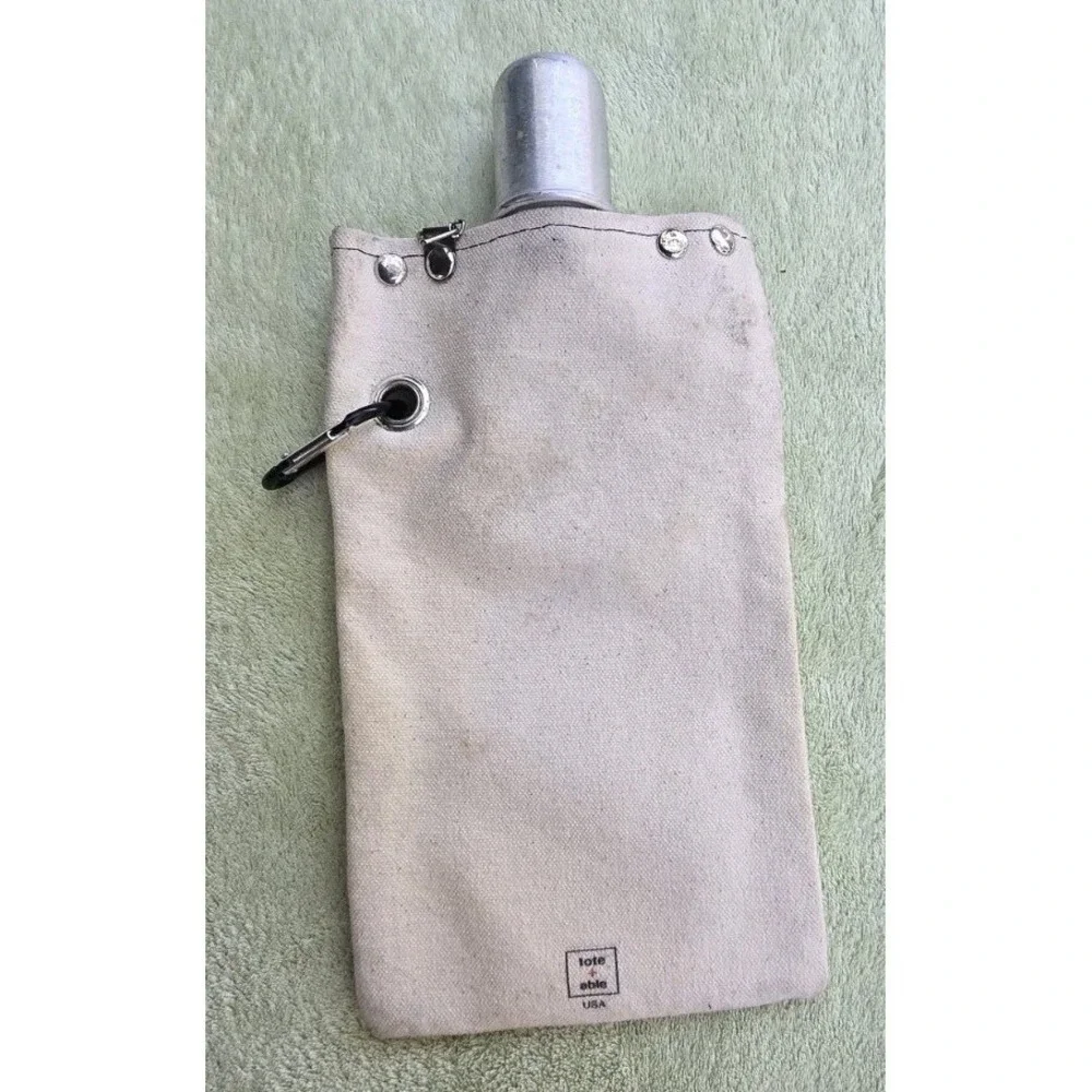 Tommy Bahama The Local Watering Hole Canvas Flask Toteable USA Cream Parrot